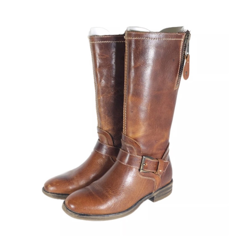 Bed Stu Token Motorcycle Leather Boots In Tan Brown Size 9.5